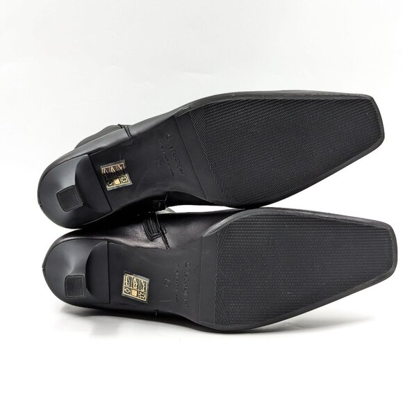 La Canadienne Women Tahlia Black Leather Dressy Office Heel Boots size 10 - Picture 5 of 11